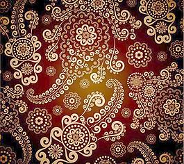 歐式花紋背景圖片