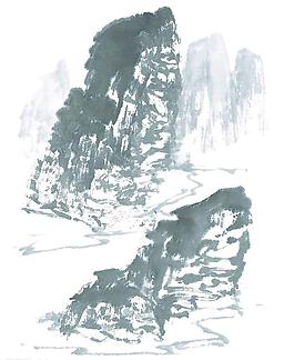 水墨山水畫圖片