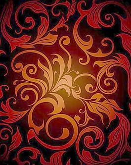 歐式花紋背景圖片
