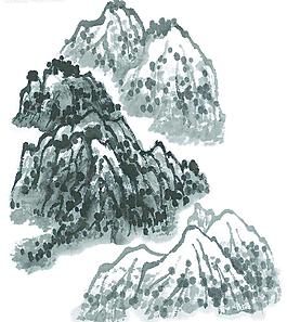 水墨山水畫圖片