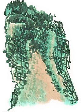 水墨山水畫圖片