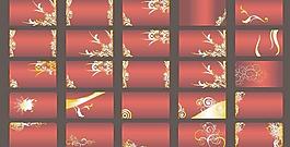 名片 金色花纹图片