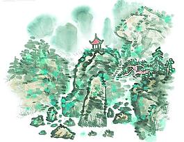 水墨山水畫圖片