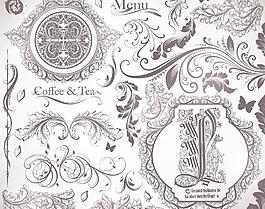 歐式花紋邊框圖片