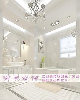 現(xiàn)代歐式衛(wèi)生間模型圖片