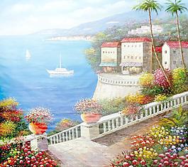 海邊花園圖片