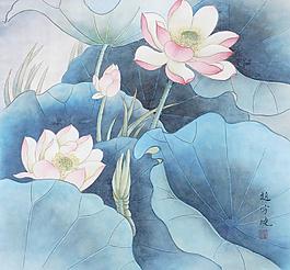 水墨畫 荷花圖片