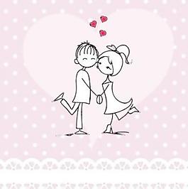在valentine39s天插圖01矢量發線