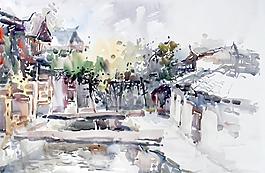 古鎮(zhèn)春色圖片