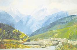 水粉风景图片