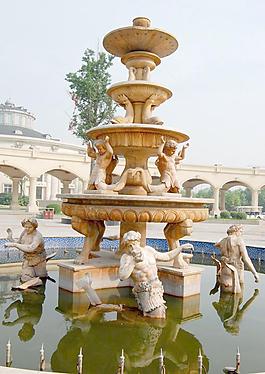 歐式噴水池圖片