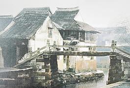 水彩水鄉(xiāng)圖片