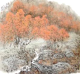 層林盡染圖片