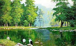 油畫風(fēng)景圖片