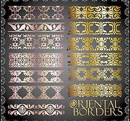 歐式花紋邊框裝飾元素圖片