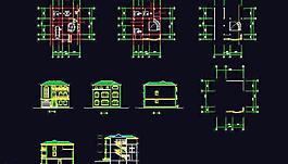 歐式別墅建筑圖紙圖片