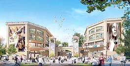 歐式商業(yè)街建筑圖片
