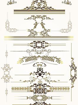 歐式花紋花邊裝飾元素圖片