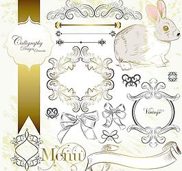 歐式花紋花邊裝飾元素圖片