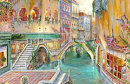 油畫(huà) 浪漫威尼斯圖片