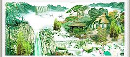 秀麗山水人家圖片