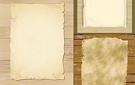向量的旧纸张和木材