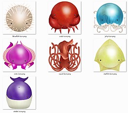 海洋生物PNG圖標
