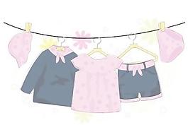 卡通兒童服裝03矢量