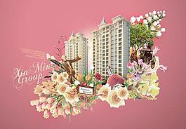 房地產(chǎn) 花和房子歐式圖片