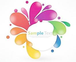 五顏六色的花的插畫設計的藝術品