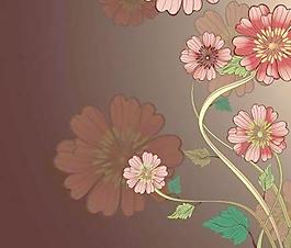 免費的舊貨花卉背景矢量