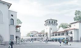歐式別墅建筑效果圖圖片