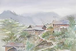 水彩風(fēng)景圖片