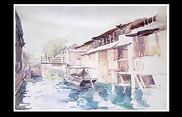 水彩風(fēng)景圖片