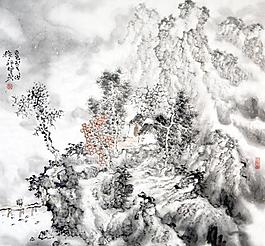 山水國畫圖片