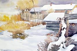 水彩風(fēng)景圖片