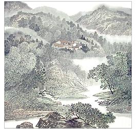 國畫山水圖片