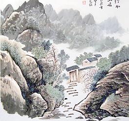 國畫山水圖片