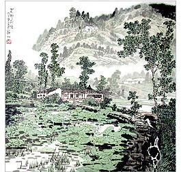 國畫山水圖片