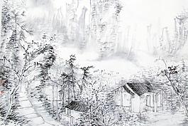 山水國畫圖片