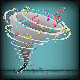 色彩音樂按鍵符號04矢量