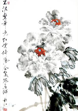水墨牡丹圖片