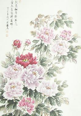 國畫牡丹圖片
