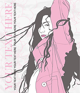 動漫時尚美女03矢量