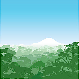 山上的風景矢量