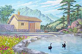 油畫風(fēng)景圖片