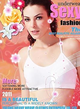 歐美內(nèi)衣畫冊封面PSD素材