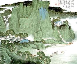 溪山記游圖圖片
