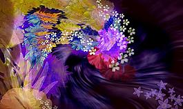 花卉背景創(chuàng)意設(shè)計(jì)圖圖片