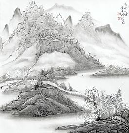 山水國畫圖片